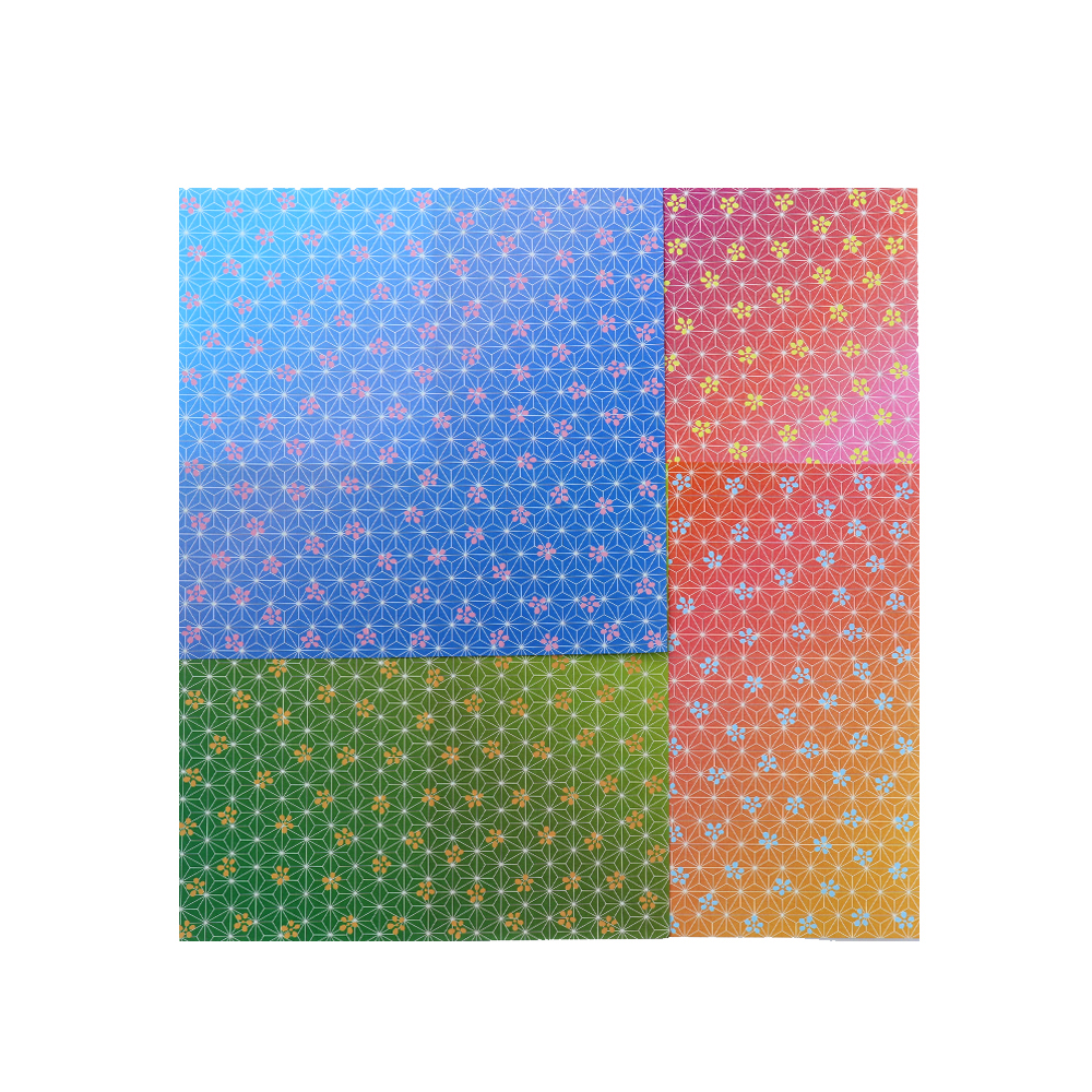 Papel De Origami Estampa Fl. De Cânhamo 24 Folhas Daiso
